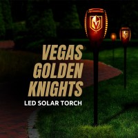 Sporticulture Vegas Golden Knights Led Solar Torch 4 X 4 X 36 Waterproof Sun Damage Resistant Solar Light With Flickering