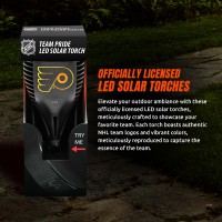 Sporticulture Philadelphia Flyers Led Solar Torch 4 X 4 X 36 Waterproof Sun Damage Resistant Solar Light With Flickering