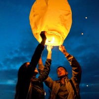 15 Packs Chinese Paper Lanterns To Release In Sky White Wishing Decorative Lantern Biodegradable Flying Memorial Lantern For Cel