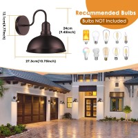 Matameye Outdoor Wall Lanterns Exterior Waterproof Farmhouse Gooseneck Barn Lighting Fixture Dark Chocolate Garage Wall Mount