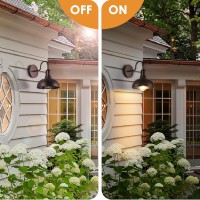 Matameye Outdoor Wall Lanterns Exterior Waterproof Farmhouse Gooseneck Barn Lighting Fixture Dark Chocolate Garage Wall Mount