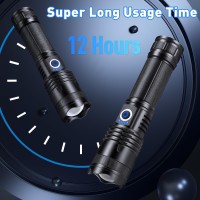 Kmivo Rechargeable Led Flashlights High Lumens 900000 Lumens Super Bright Flashlight With 5 Modes Ipx6 Waterproof Powerful Han