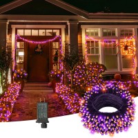 Upgraded 125 Ft 380 Led Halloween Lights Outdoor Waterproof String Lights Black Wire With 8 Modes Timer Memory Plugin Hall