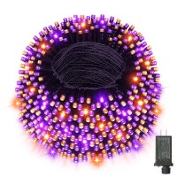 393 Ft 1000 Led Halloween String Lights Waterproof Outdoor String Lights Black Wire With 8 Modes Timer Memory Plugin Hallo