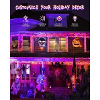 393 Ft 1000 Led Halloween String Lights Waterproof Outdoor String Lights Black Wire With 8 Modes Timer Memory Plugin Hallo