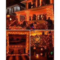 125 Ft 380 Led Halloween String Lights Waterproof Outdoor String Lights Black Wire With 8 Modes Timer Memory Plugin Hallow