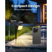 Auderwin Solar Spot Lights Outdoor Solar Lights Outdoor Waterproof Ip65 Compact Design Landscape Spotlights For Garden Tree Y