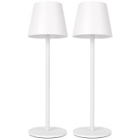 Snsok Rechargeable Led Table Lamps 2 Pack Cordless Desk Light Stepless Dimming 3600Mah Battery 810 Hours Runtime White