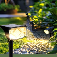 Auderwin Solar Spot Lights Outdoor Solar Lights Outdoor Waterproof Ip65 Compact Design Landscape Spotlights For Garden Tree Y