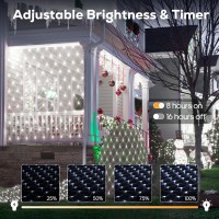 Soiarllt Christmas Net Lights 360 Led 12Ft X 5Ft Connectable String Lights With 8 Modes Timer Dimmer Memory Function Water