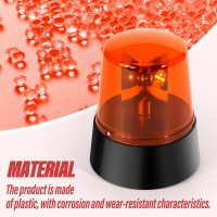 Qcdeng 2Pcs 360 Degree Rotating Red Beacon Light Strobe Police Light Decorative Light For Disco Bar Party