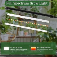 Otryad Grow Lights For Indoor 6000K White Red 40 Leds Full Spectrum 9Level Dimmable Indoor Plant Growing Light For Seed Starti