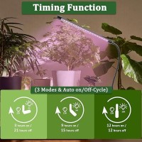 Otryad Grow Lights For Indoor Plants 20 Led Indoor Plant Growing Lights Full Spectrum Auto On Off With 3912H Timer Clip On P