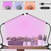 Otryad Grow Lights For Indoor Plants 20 Led Indoor Plant Growing Lights Full Spectrum Auto On Off With 3912H Timer Clip On P