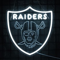 Football Neon Sign For Wall Decor Raiders Football Team Logo Neon Light Sports Led Decor Football Neon Sign For Man Cave Boys B