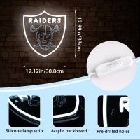 Football Neon Sign For Wall Decor Raiders Football Team Logo Neon Light Sports Led Decor Football Neon Sign For Man Cave Boys B