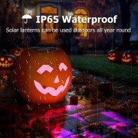 Halloween Decorations Outdoor Pumpkin Solar Lanterns Color Changing Pumpkin Outdoor Halloween Decor Solar Lights Halloween Lig