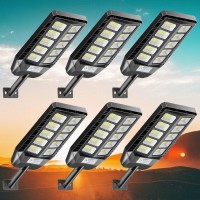 Deepn Solar Lights Outdoor For Outside Ip66 Waterproof Solar Street Lights Outdoor 6500K Dusk To Dawn Solar Security Flood Light