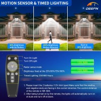 Deepn Solar Lights Outdoor For Outside Ip66 Waterproof Solar Street Lights Outdoor 6500K Dusk To Dawn Solar Security Flood Light