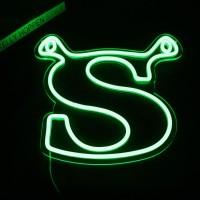 Light Up Led Neon Letter Sign Wall Decorative Funny S Green Letter Neon Lights For Bedroom With Dimmable Switch Usb Powered L