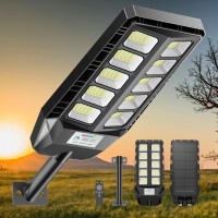 Deepn Solar Lights Outdoor Waterproof Solar Flood Lights Outdoor Solar Street Lights Outdoor 6500K Dusk To Dawn Solar Securit