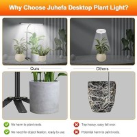 Juhefa Grow Light For Indoor Plants Growing 6000K 108Led Full Spectrum Gooseneck Plant Lamp With Dimmable Height Extendable 1