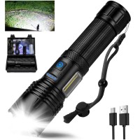 Alstu Flashlight High Lumens Rechargeable Led 990 000 Lumen Super Bright Flashlights Powerful Tactical Flashlights 7 Modes Wi