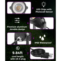 Lohas Landscape Purple Halloween Spot Lights Outdoor 10W Dusk To Dawn Sensor Led Spotlights For Yard Ip66 Waterproof Pathway O