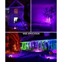 Lohas Landscape Purple Halloween Spot Lights Outdoor 10W Dusk To Dawn Sensor Led Spotlights For Yard Ip66 Waterproof Pathway O