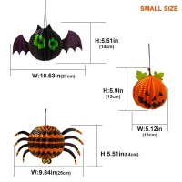 Aimi Halloween Party Decorations Large 1220Inch Hanging Paper Lanterns 3D Folding Pumpkins Spiders Ghosts Bats Halloween Party