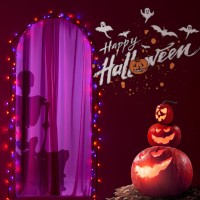 Flechllary Halloween 100 Led String Lights 39Ft String Lights With 8 Modestimer Function Purple And Orange Halloween Lights Pl