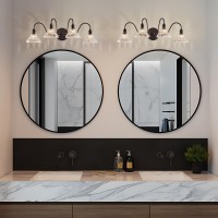 Tlolgt Black Vanity Light Fixtures 4Light Bathroom Light Fixtures Vintage Wall Sconces For Dining Room Bathroom Bedroom