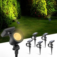 Azirier Solar Lights Outdoor Solar Spot Lights Outdoor 6 Pack Ip44 Waterproof Solar Spotlights Auto Onoff Solar Powered Gard