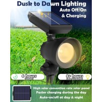 Azirier Solar Lights Outdoor Solar Spot Lights Outdoor 6 Pack Ip44 Waterproof Solar Spotlights Auto Onoff Solar Powered Gard