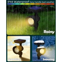 Azirier Solar Lights Outdoor Solar Spot Lights Outdoor 6 Pack Ip44 Waterproof Solar Spotlights Auto Onoff Solar Powered Gard