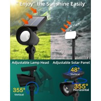 Azirier Solar Lights Outdoor Solar Spot Lights Outdoor 6 Pack Ip44 Waterproof Solar Spotlights Auto Onoff Solar Powered Gard