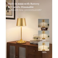 Cordless Table Lamp Rechargeable Battery Operated Led Table Lamps Adjustable Height Touch Wireless Lamp 3Level Brightness Sm