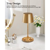 Cordless Table Lamp Rechargeable Battery Operated Led Table Lamps Adjustable Height Touch Wireless Lamp 3Level Brightness Sm