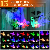 Rossesay Halloween Projector Lights Indoor Halloween Scene Led Light Spooky Ghost Decorative Halloween Night Light Projector Lig