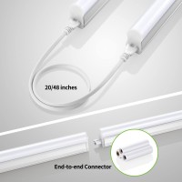 8 Pack Upgraded 4Ft T5 Led Integrated Fixture 6500K 20W 2300Lmsuper Bright White Linkable Led Shop Light Garage Light Ceili