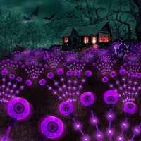 Halloween Decorations Solar Scary Eyeballs Path Lights Outdoorswaying Firefly With 2Packs 12Led 3D Floating Scary Eyeballs Hall