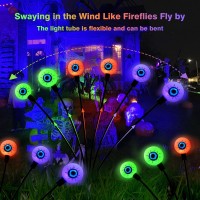 Floating Scary Eyeballs Solar Garden Lights For Halloween Decorations Outdoor Swaying Firefly With 2Packs 12Led Magic Eyeballs