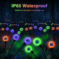 Floating Scary Eyeballs Solar Garden Lights For Halloween Decorations Outdoor Swaying Firefly With 2Packs 12Led Magic Eyeballs