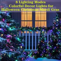 Solar Strawberry String Lights For Halloween Christmas Mardi Gras Decorations 50 Led C6 8 Modes Solar Christmas Lights For Outd