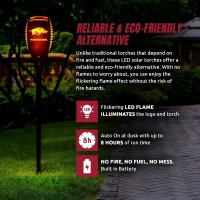 Arkansas Razorbacks Led Solar Torch Officially Licensed Flickering Flame Solar Light 3Ft Tall Weatherproof Outdoor Decor