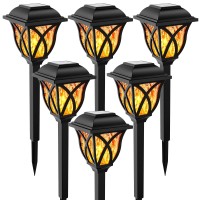 Reoasis Solar Lights Outdoor Solar Christmas Lights Solar Torch Lights With Flickering Flame Christmas Decorations Outdoor T