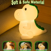 Smoorita Night Light For Kids Dinosaur Nightlight Kids Lamps For Bedrooms Boys Cute Lights Dinosaur Gifts Squishy Animal Lamp