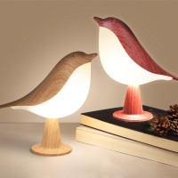 Vomii 2Pack Small Bird Table Lamp 3Color Dimmable Touch Desk Lamp Cordles Bedside Lamp Usb Rechargeable Coldwarm Night Lig