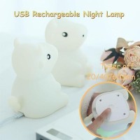 Smoorita Night Light For Kids Cute Night Lamp Bedroom Cow Nightlight For Baby Girl Boy Teem Battery Powered Silicone Animal Ni