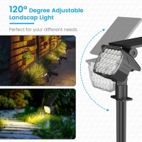 Volisun Solar Spot Lights Outdoor Waterproof Ip67 27 Led With 3 Lighting Modes Solar Lights Outdoor Spotlights Auto Onoff Sola